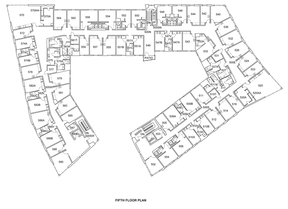 Northside fifth floor plan